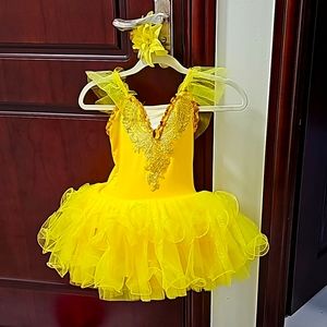 Ballerina yellow tutu outfit 5T